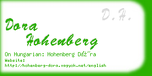 dora hohenberg business card